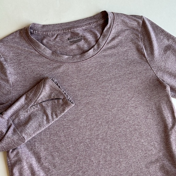Athleta Uptempo Top Long Sleeve Heather Purple Women’s Small Active Performance - Picture 2 of 13